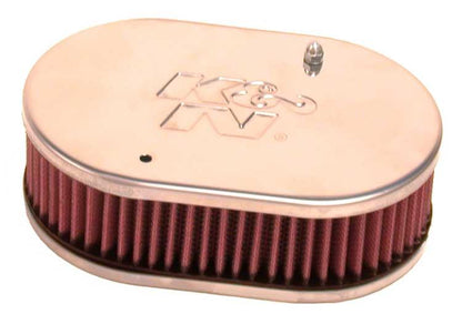 K&N Engineering K&N Universal Custom Air Filter - Oval - Red - 51mm Neck Flange
