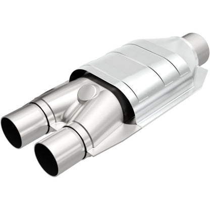 MagnaFlow Universal Catalytic Converter 2inch Inlet/2.5inch Outlet Dual/Single Oval Shape