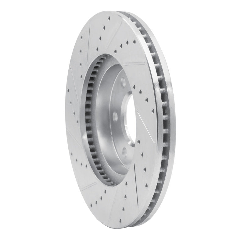R1 Concepts R1 06-09 Chevrolet Trailblazer Front Right Drilled & Slotted Silver Brake Rotor