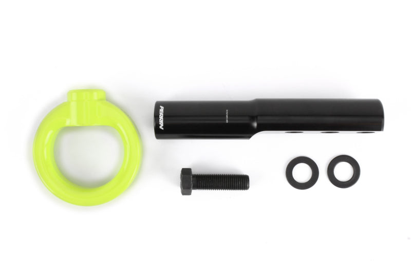 Perrin Performance PERRIN 17-21 Honda Civic Si/Type R/Touring/Hatchback Tow Hook Kit Front - Neon Yellow