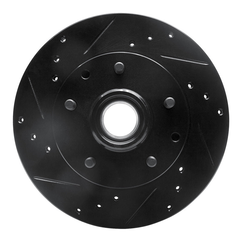 R1 Concepts R1 91-03 Chevrolet S10 Blazer Front Left Drilled & Slotted Black Brake Rotor