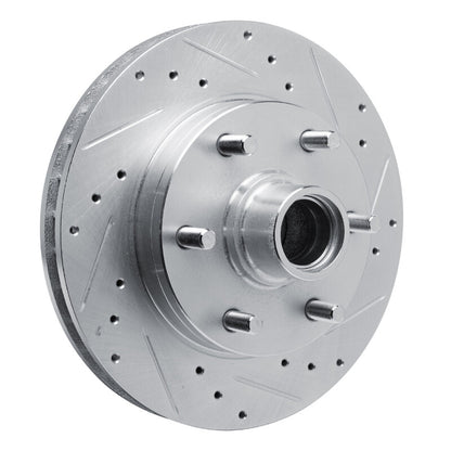 R1 Concepts R1 88-96 Chevrolet C2500 Front Right Drilled & Slotted Silver Brake Rotor
