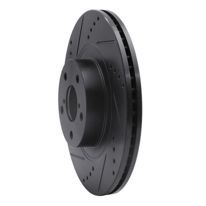 R1 Concepts R1 04-25 Scion FR-S Front Left Drilled & Slotted Black Brake Rotor