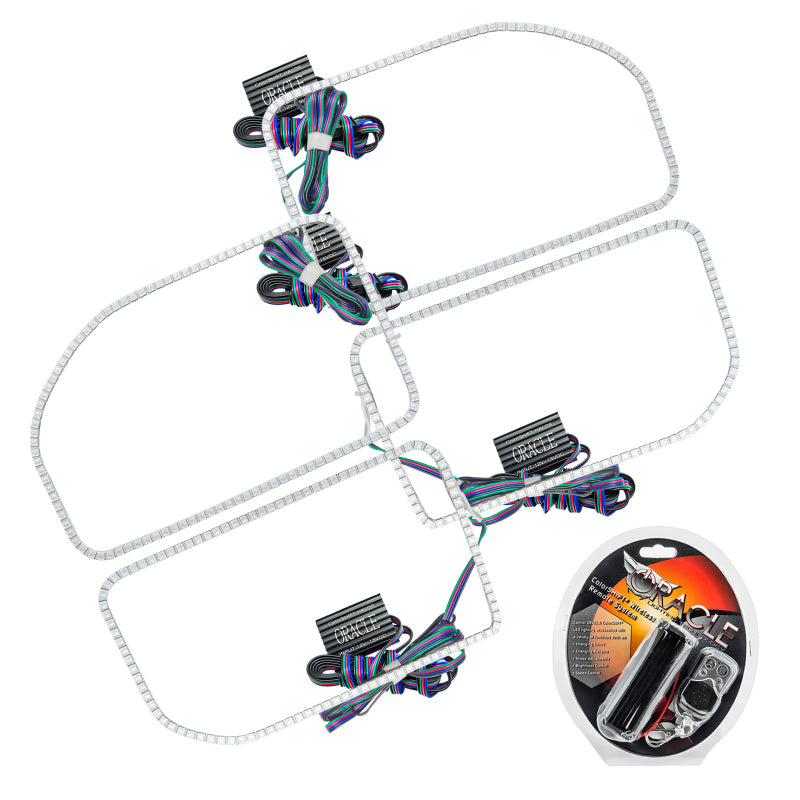 ORACLE Lighting Oracle Ford F250/350 11-16 Halo Kit (Square Ring Design) - ColorSHIFT