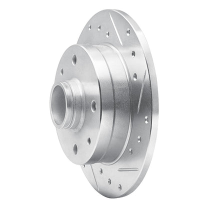 R1 Concepts R1 1981-1985 Mazda RX-7 Rear Right Drilled & Slotted Silver Brake Rotor