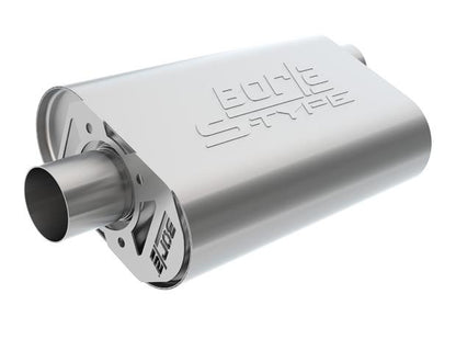 Borla CrateMuffler Stock SBF 289/302/FE BB ATAK 2.25in Offset 14inx4.35inx9in Oval Muffler