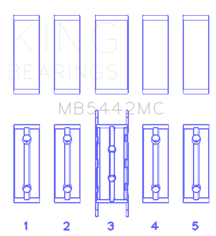 King Engine Bearings King 07-09 Mazdaspeed 3 L3-VDT MZR DISI (t) Duratec High Performance Main Bearing Set - Size STD