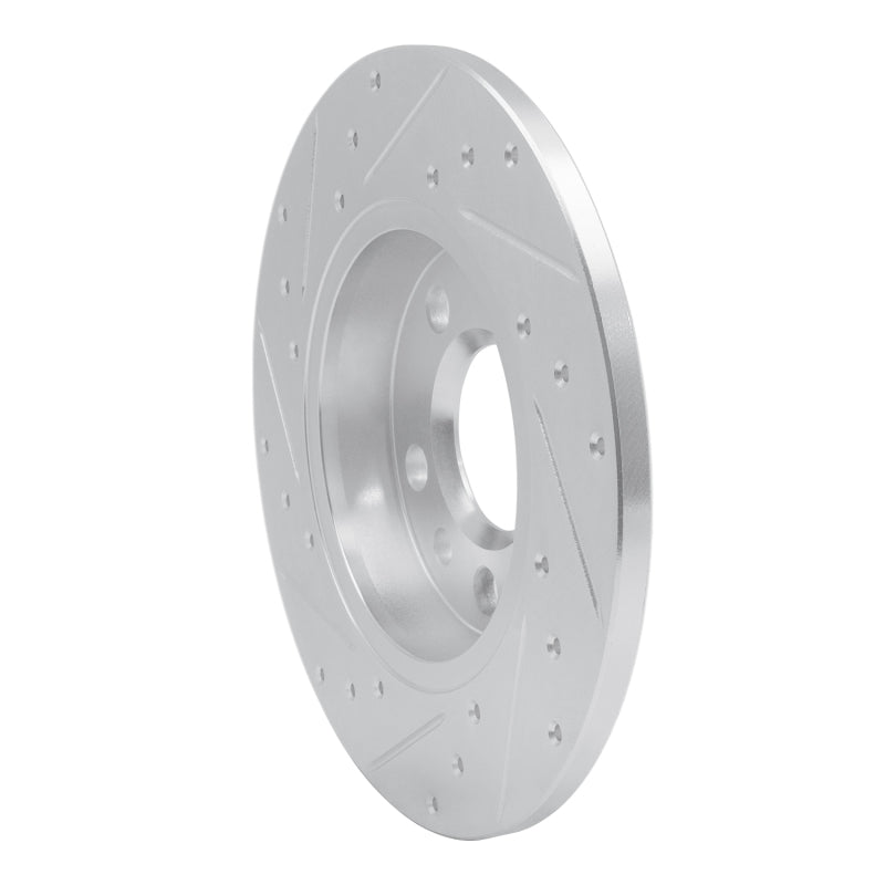 R1 Concepts R1 96-00 Volkswagen EuroVan Rear Right Drilled & Slotted Silver Brake Rotor