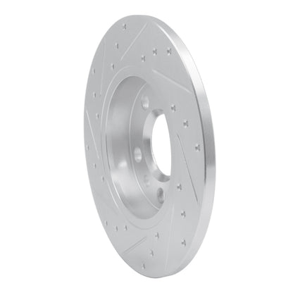 R1 Concepts R1 96-00 Volkswagen EuroVan Rear Right Drilled & Slotted Silver Brake Rotor