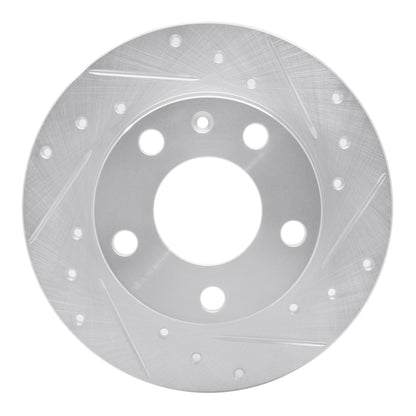 R1 Concepts R1 02-06 Audi A4 Quattro Rear Right Drilled & Slotted Silver Brake Rotor