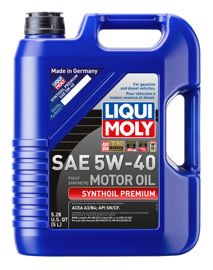 LIQUI MOLY 5L Synthoil Premium Motor Oil SAE 5W40