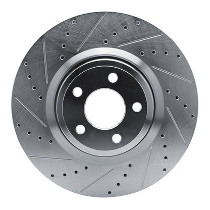 R1 Concepts R1 20-25 Ford Police Interceptor Utility Front Left Drilled & Slotted Silver Brake Rotor