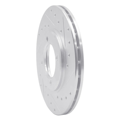 R1 Concepts R1 81-82 Toyota Cressida Front Right Drilled & Slotted Silver Brake Rotor