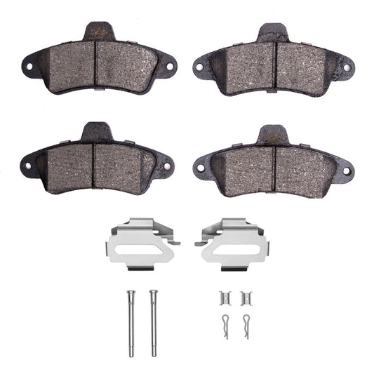 R1 Concepts R1 95-00 Ford Contour Rear Semi Met Pads & Hardware Kit