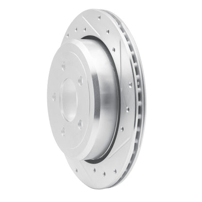 R1 Concepts R1 03-11 Ford Crown Victoria Rear Right Drilled & Slotted Silver Brake Rotor
