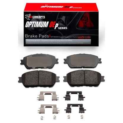 R1 Concepts R1 04-10 Toyota Camry Front Optimum OE Brake Pads & Hardware Kit