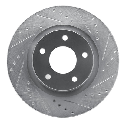 R1 Concepts R1 07-25 Chrysler SEBRING Front Right Drilled & Slotted Silver Brake Rotor