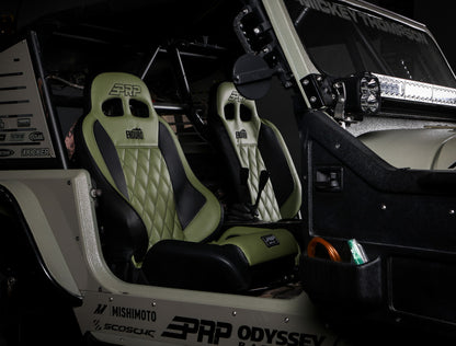 PRP Seats PRP 03-06 Jeep Wrangler TJ Enduro Elite Suspension Seat Crawl Edition - Gray (Pair)