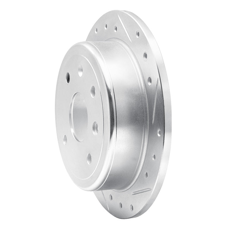 R1 Concepts R1 04-10 Chevrolet Optra (USA/Canada) Rear Right Drilled & Slotted Silver Brake Rotor