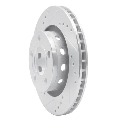 R1 Concepts R1 99-05 Audi A6 Quattro Rear Left Drilled & Slotted Silver Brake Rotor