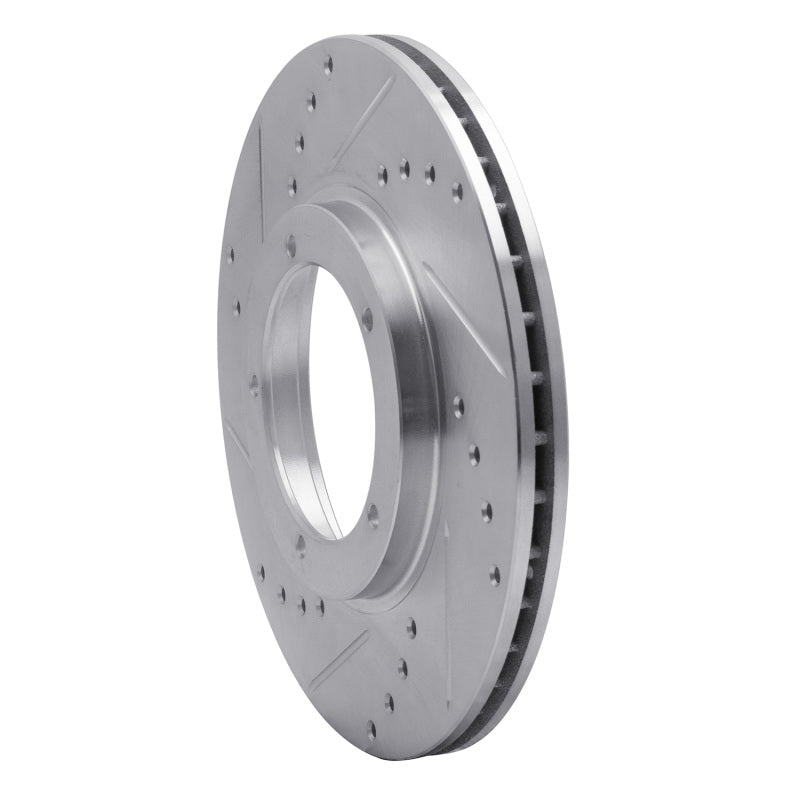 R1 Concepts R1 67-88 Porsche 924 Front Left Drilled & Slotted Silver Brake Rotor