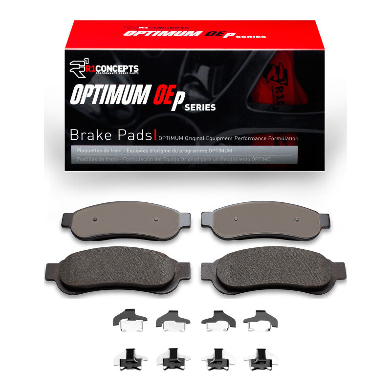 R1 Concepts R1 05-10 Ford F-350 Super Duty 2WD Rear Optimum OE Pads & Hardware Kit