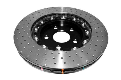 DBA 06-10 Jeep Grand Cherokee SRT8 Front 5000 Series Cross Drilled Rotor w/Black Hat