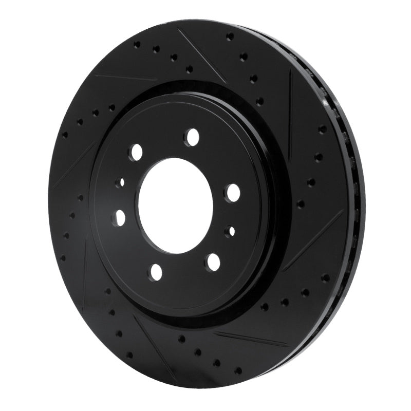 R1 Concepts R1 07-21 Ford Expedition Front Right Drilled & Slotted Black Brake Rotor