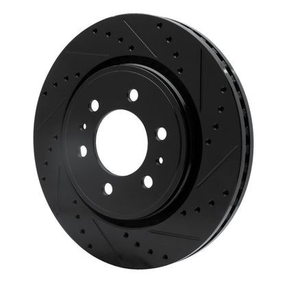 R1 Concepts R1 07-21 Ford Expedition Front Right Drilled & Slotted Black Brake Rotor