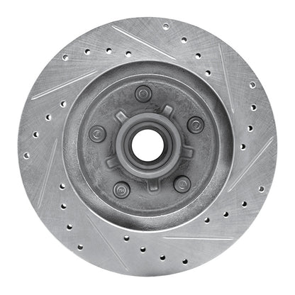 R1 Concepts R1 77-95 Buick Riviera Front Left Drilled & Slotted Silver Brake Rotor