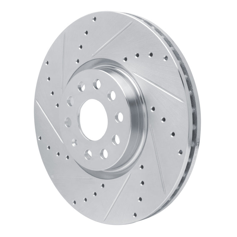 R1 Concepts R1 18-25 Volkswagen TERamONT (Mexico) Front Left Drilled & Slotted Silver Brake Rotor