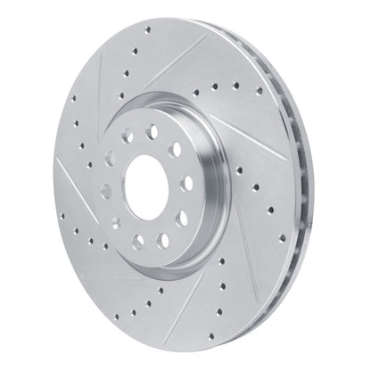 R1 Concepts R1 18-25 Volkswagen TERamONT (Mexico) Front Left Drilled & Slotted Silver Brake Rotor