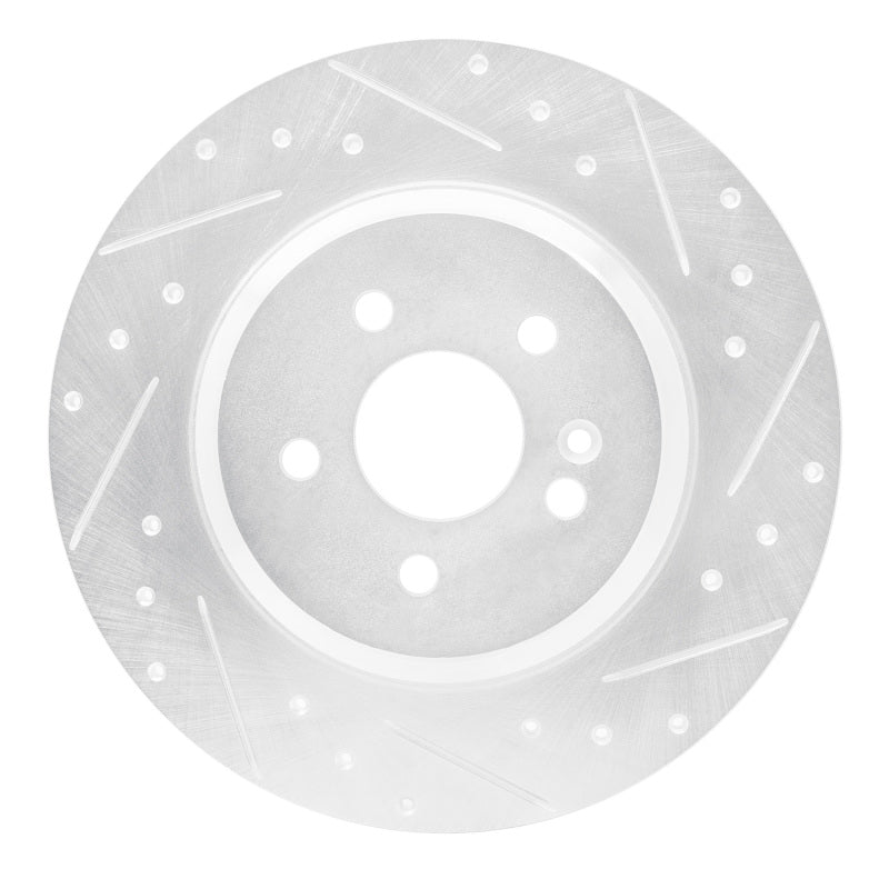R1 Concepts R1 00-05 Mercedes-Benz ML55 AMG Rear Right Drilled & Slotted Silver Brake Rotor