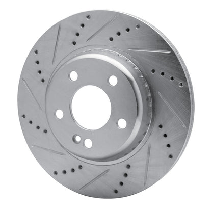 R1 Concepts R1 15-23 Mercedes-Benz C300 Sedan Rear Left Drilled & Slotted Silver Brake Rotor