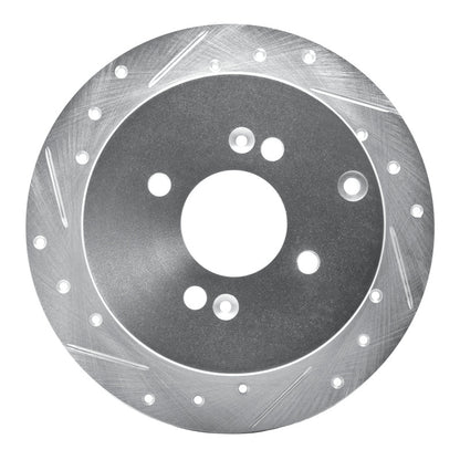 R1 Concepts R1 06-12 Dodge Attitude (Mexico) Rear Left Drilled & Slotted Silver Brake Rotor