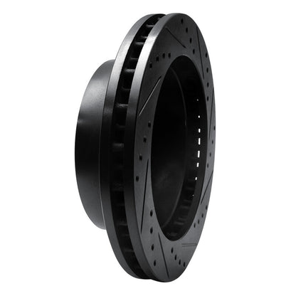 R1 Concepts R1 99-99 Ford F-250 4WD (Super Duty) Front Left Drilled & Slotted Black Brake Rotor