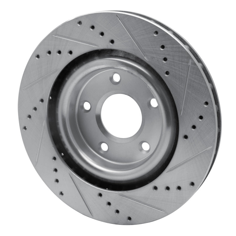 R1 Concepts R1 98-04 Chrysler Concorde Front Left Drilled & Slotted Silver Brake Rotor