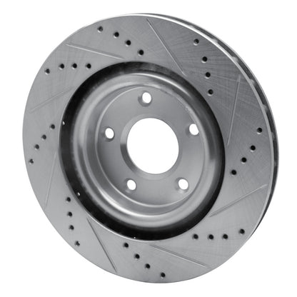 R1 Concepts R1 98-04 Chrysler Concorde Front Left Drilled & Slotted Silver Brake Rotor