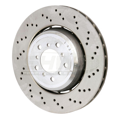 SHW Performance SHW 08-13 BMW M3 4.0L Right Front Cross-Drilled Lightweight Brake Rotor (34112283802)