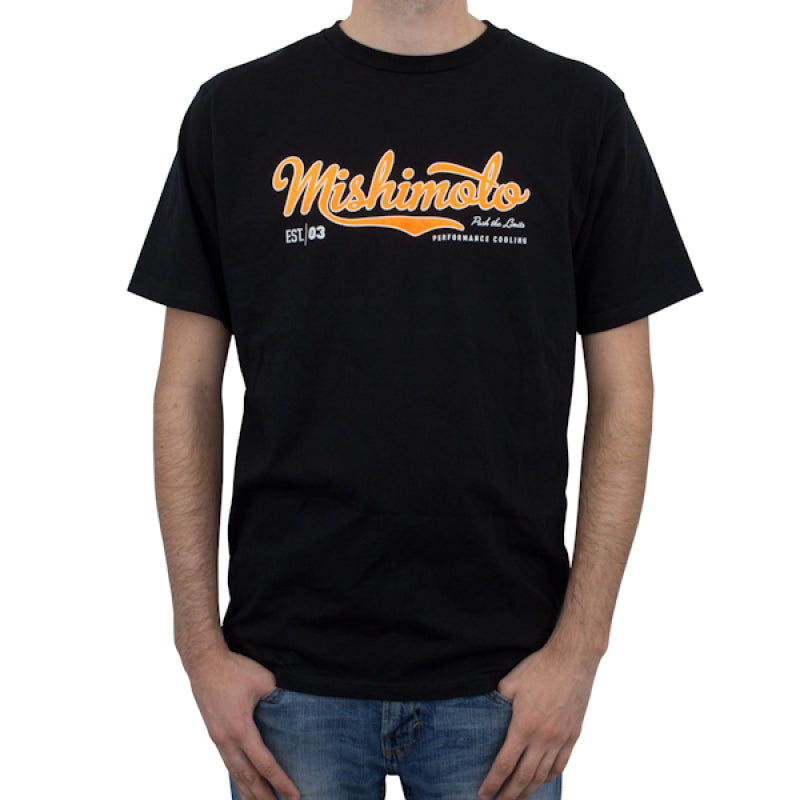 Mishimoto Mens Athletic Script Black T-Shirt - Large