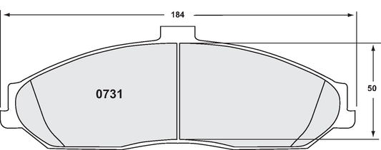 PFC 0731.22 BRAKE PADS Z-RATED FRONT CHEVROLET CORVETTE C6 EXCLUDING Z06/ZR1 2005-