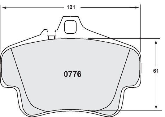 PFC 0776.10 REAR BRAKE PADS Z-RATED PORSCHE 996/997 (EX 997 TURBO/GT3)