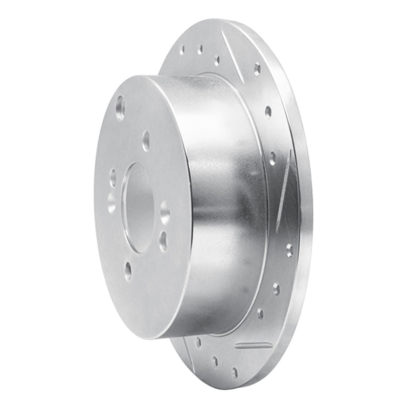 R1 Concepts R1 06-12 Dodge Attitude (Mexico) Rear Right Drilled & Slotted Silver Brake Rotor