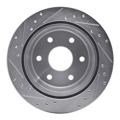 R1 Concepts R1 99-07 Chevrolet ASTRO Rear Right Drilled & Slotted Silver Brake Rotor