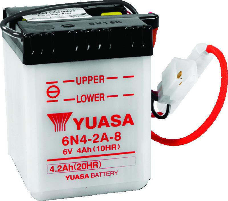 Yuasa Battery Yuasa 6N4-2A-8 Conventional 6-Volt Battery