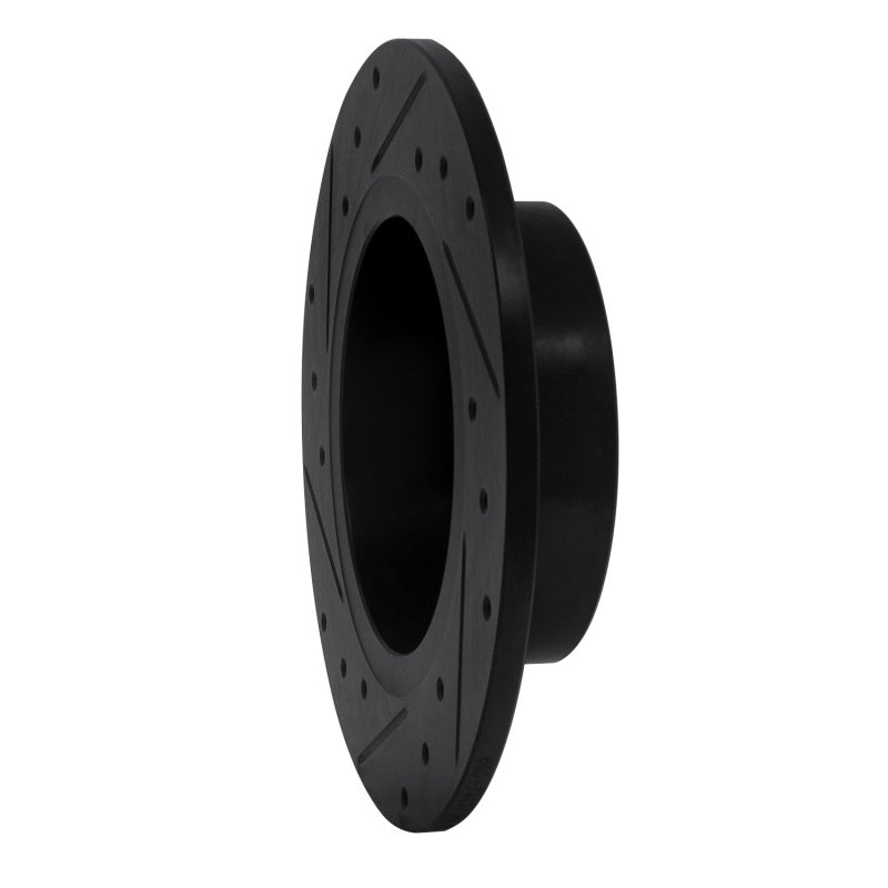 R1 Concepts R1 10-19 Audi A3 Rear Right Drilled & Slotted Black Brake Rotor