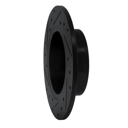 R1 Concepts R1 10-19 Audi A3 Rear Right Drilled & Slotted Black Brake Rotor