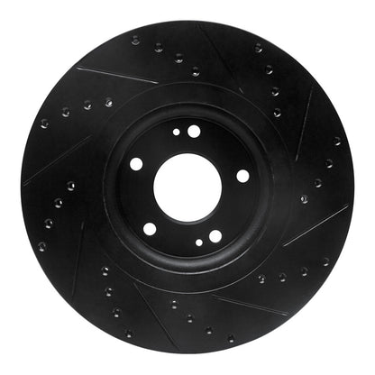 R1 Concepts R1 15-21 Kia Sedona Front Left Drilled & Slotted Black Brake Rotor