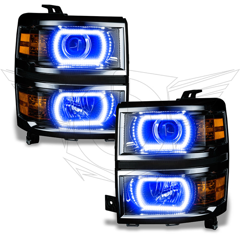ORACLE Lighting Oracle Chevy Silverado 14-15 Halo Kit Projector Style - ColorSHIFT w/ BC1 Controller