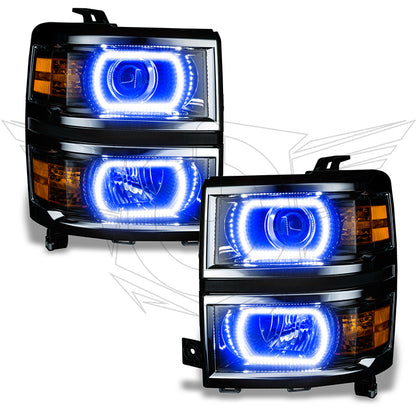 ORACLE Lighting Oracle Chevy Silverado 14-15 Halo Kit Projector Style - ColorSHIFT w/ BC1 Controller